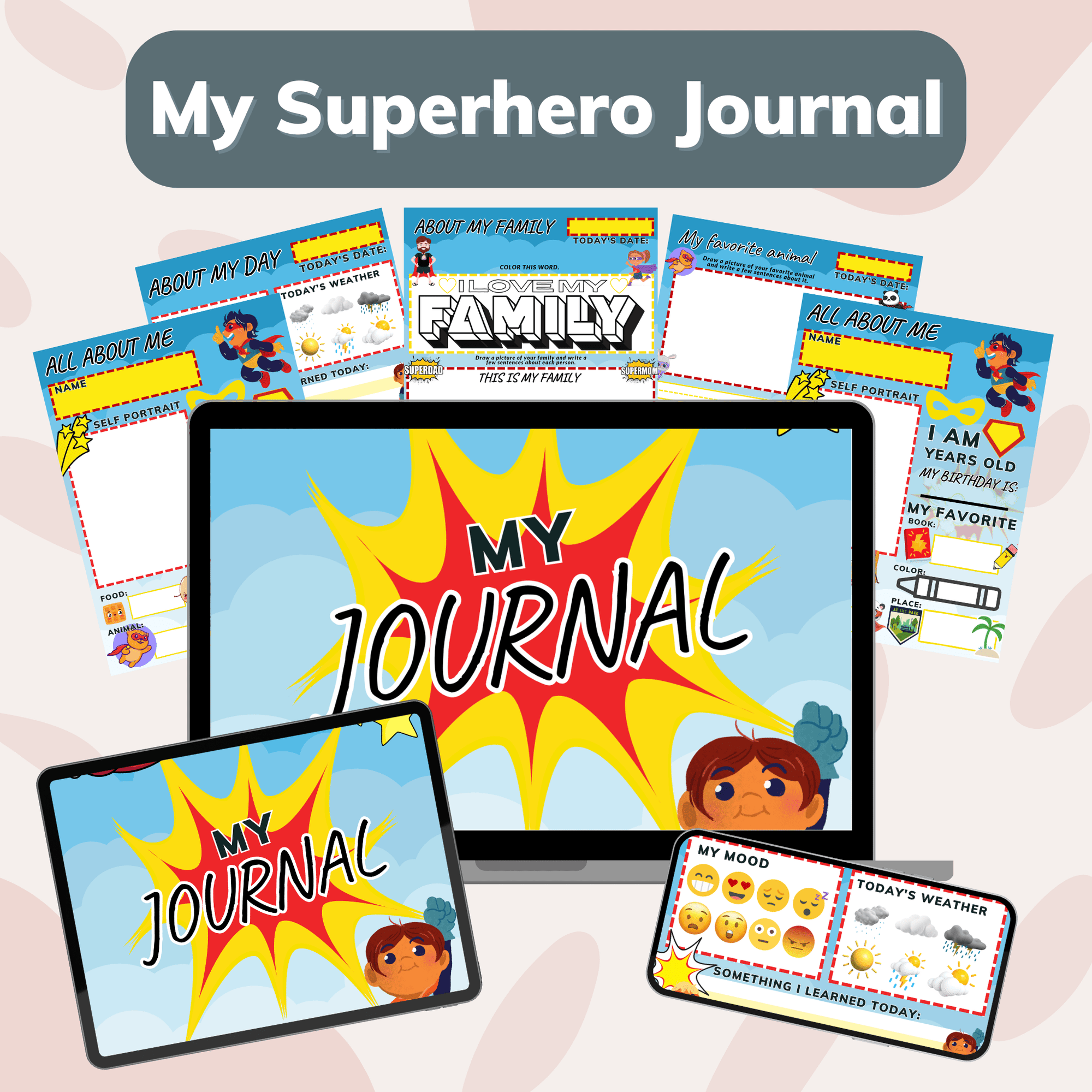 Super Hero Kids Journal - Pop Sugar Cafe